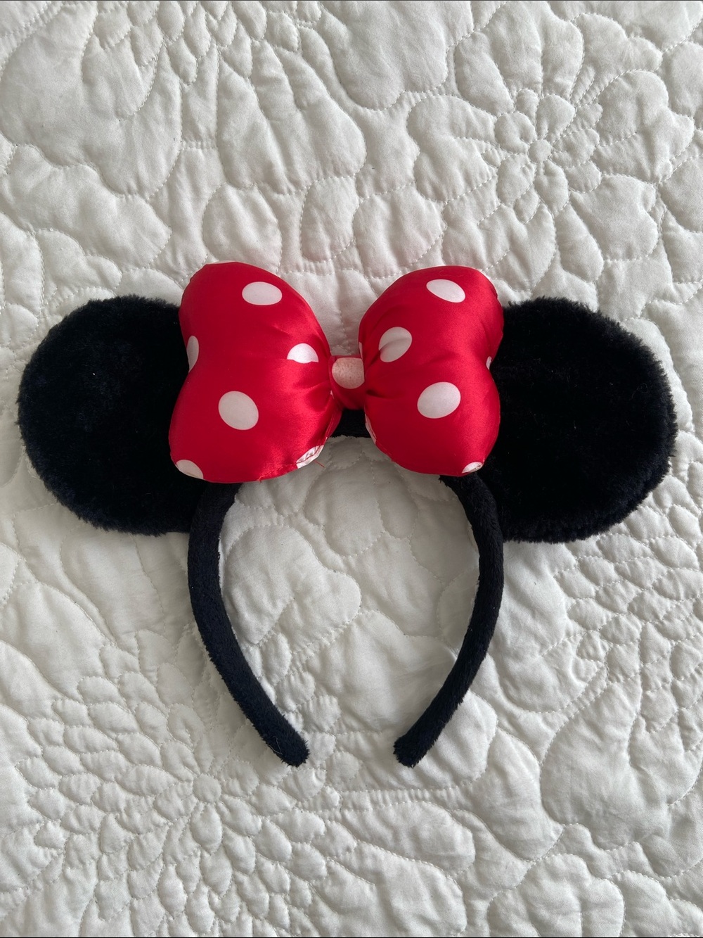 Red Polka Dot Bow Minnie Mouse Ears Headband